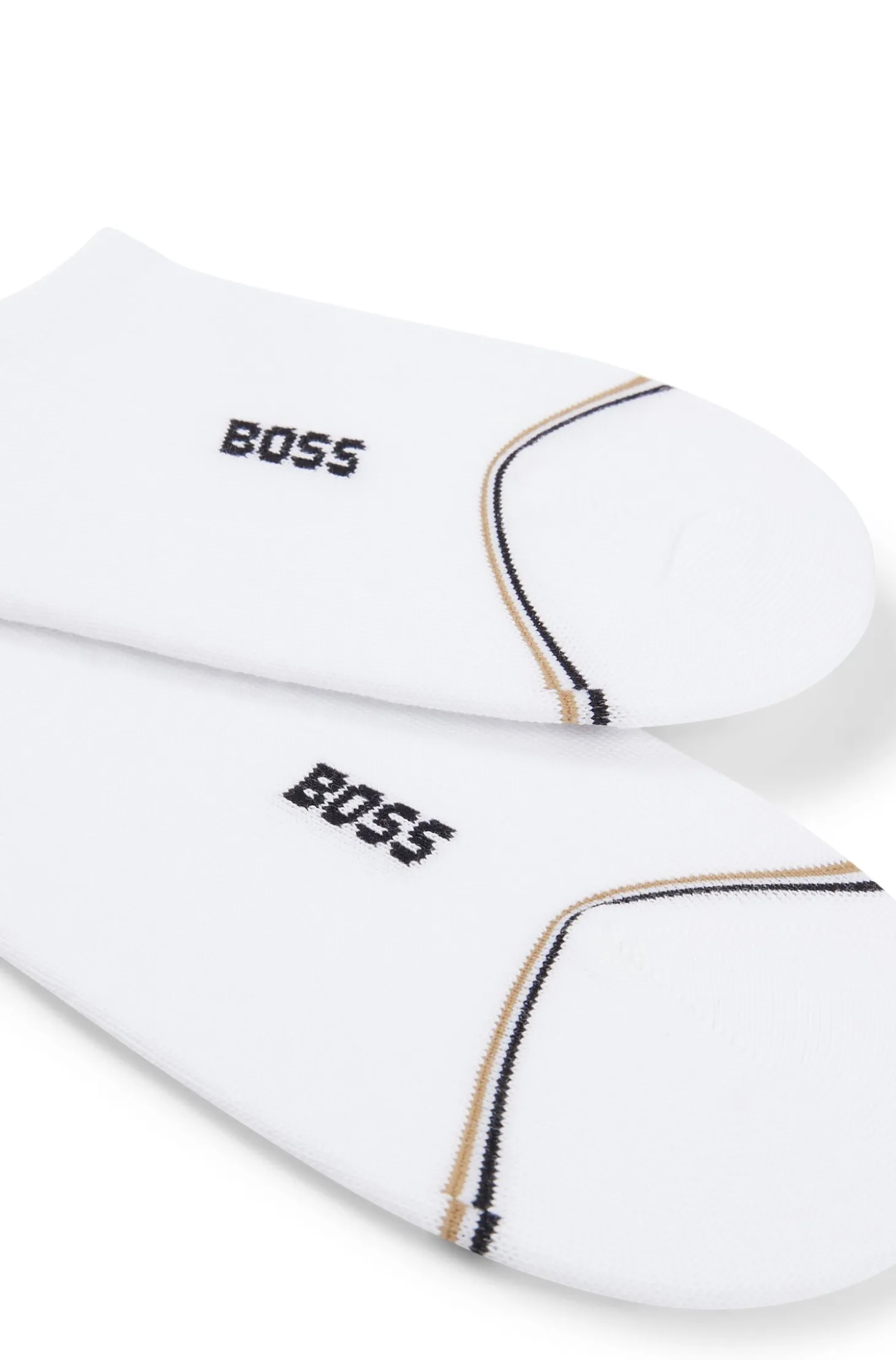 Zweierpack knöchellange Socken mit Branding