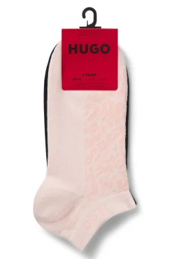 Zweierpack knöchellange Socken aus Baumwoll-Mix