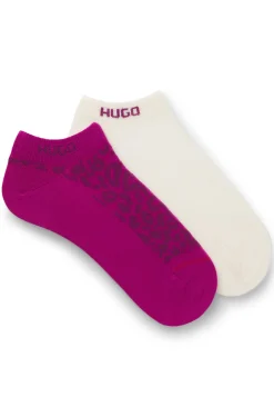 Zweierpack knöchellange Socken aus Baumwoll-Mix