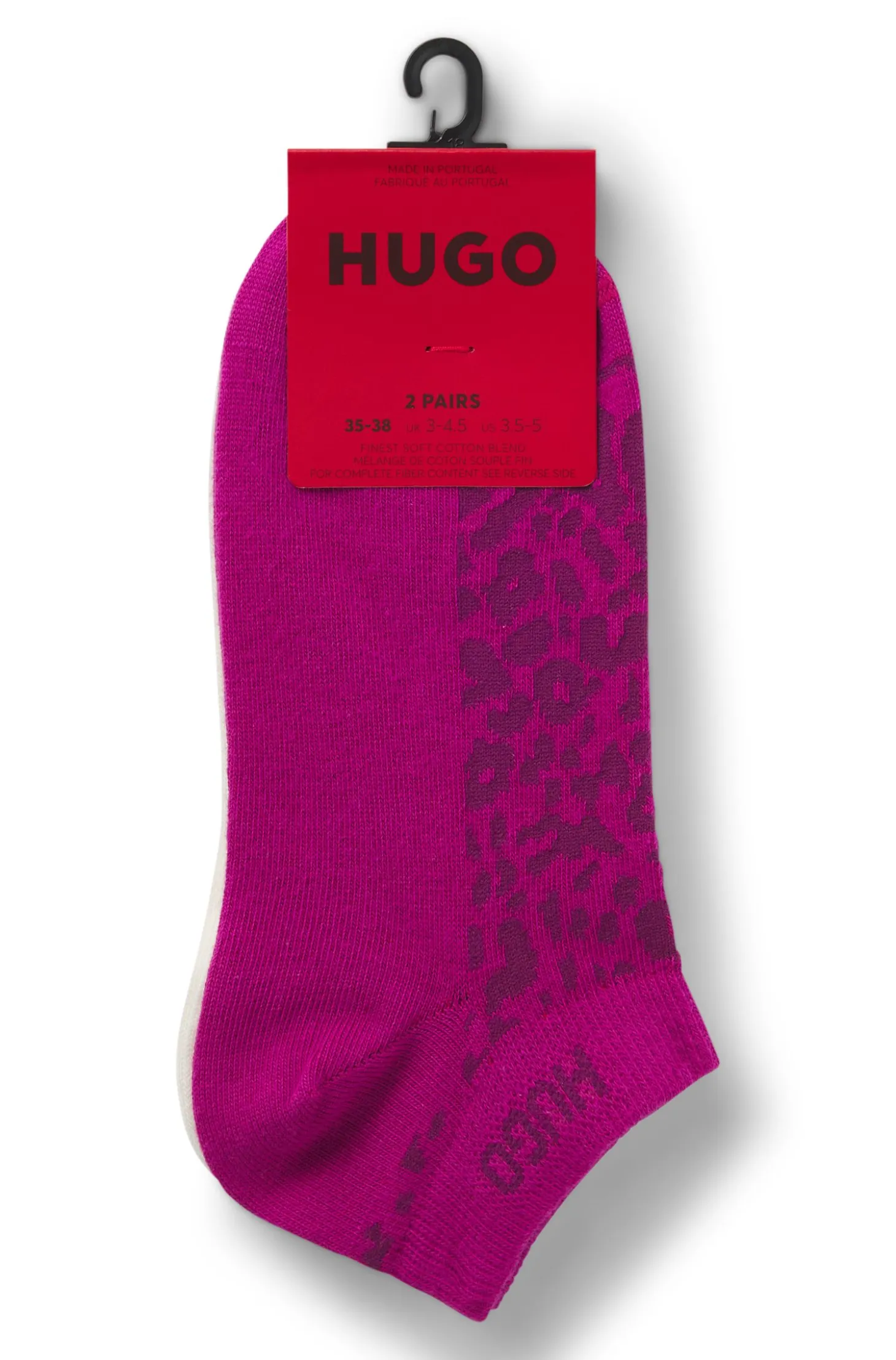 Zweierpack knöchellange Socken aus Baumwoll-Mix