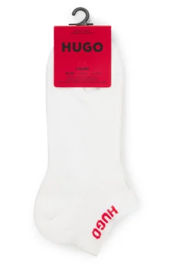 Zweierpack knöchellange Socken mit Logos