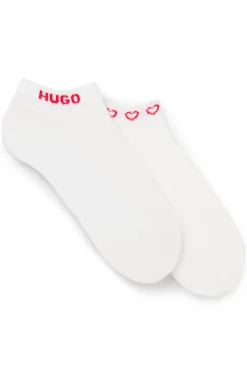 Zweierpack knöchellange Socken mit Logos