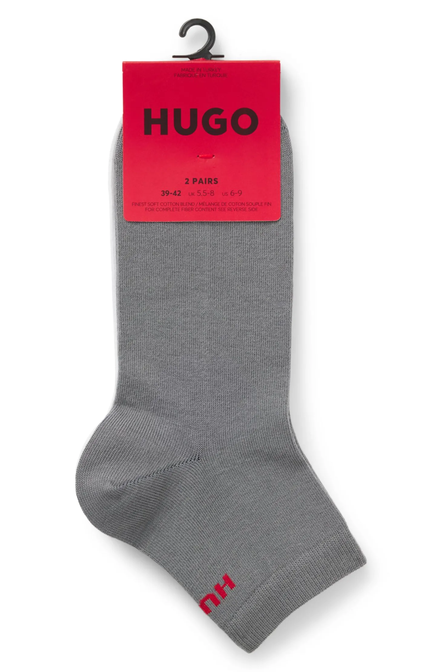Zweierpack kurze Socken aus Baumwoll-Mix