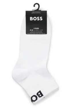 Zweierpack kurze Socken mit Kontrast-Logos