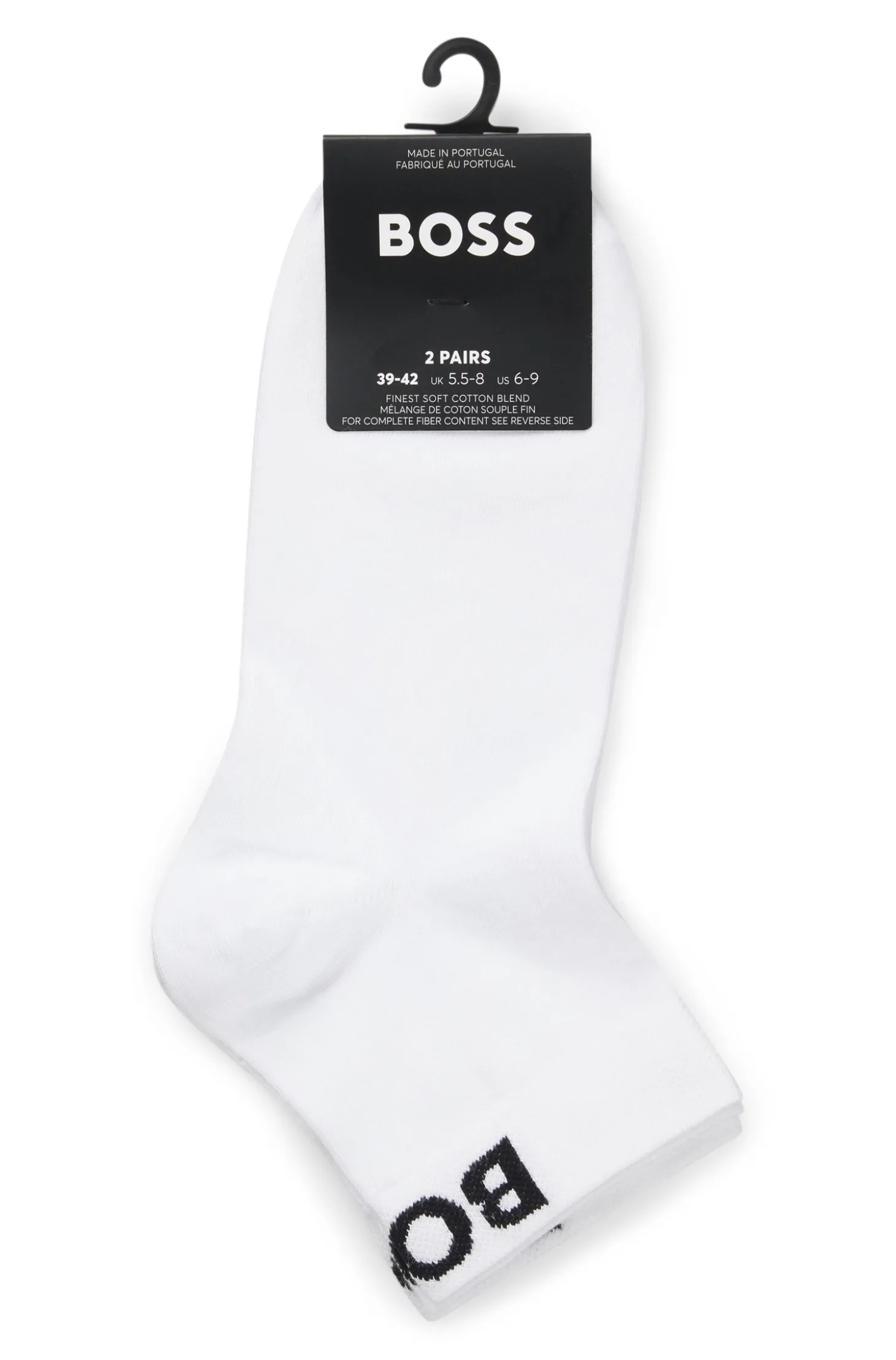 Zweierpack kurze Socken mit Kontrast-Logos
