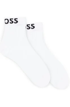 Zweierpack kurze Socken mit Kontrast-Logos