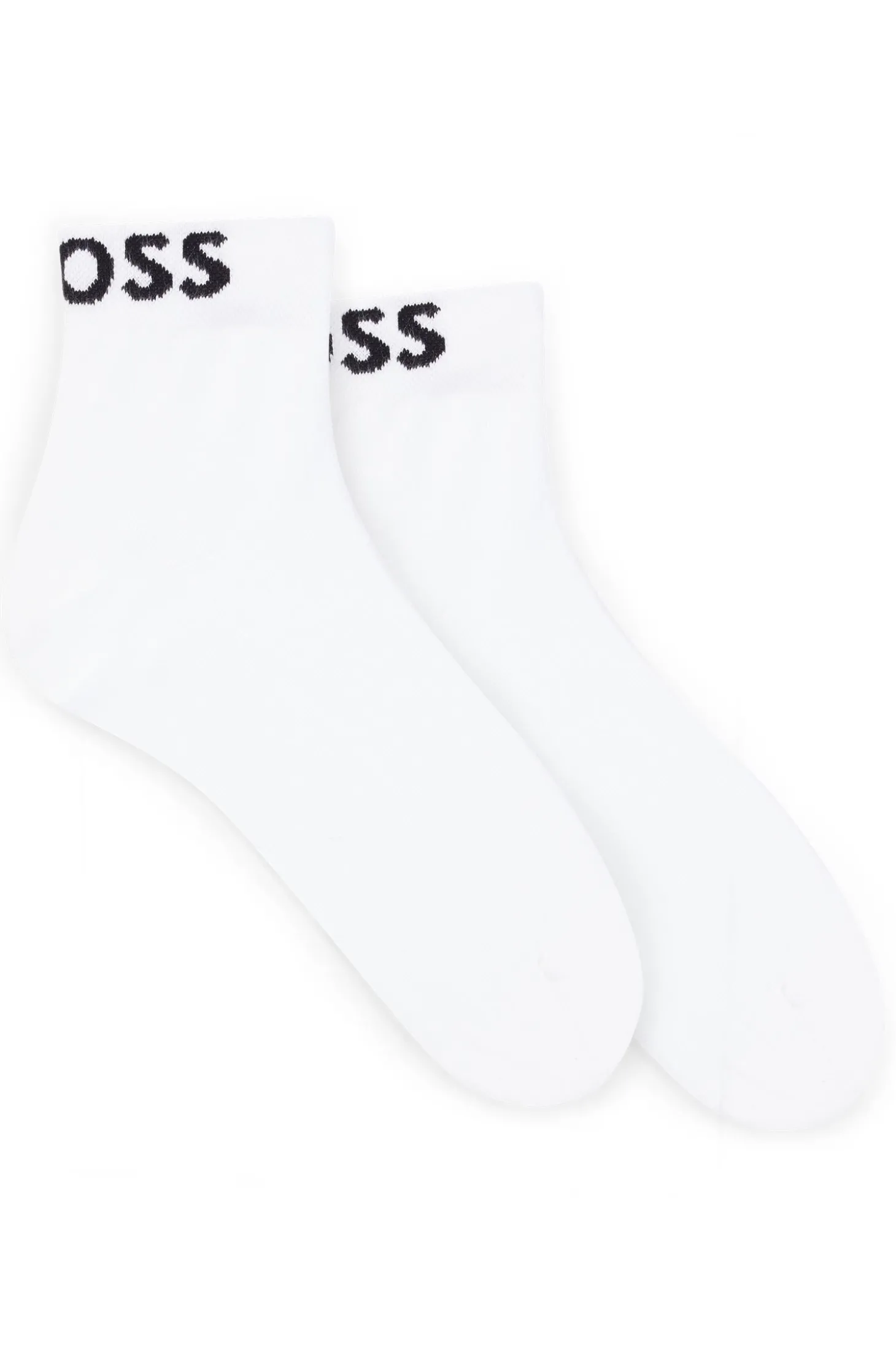 Zweierpack kurze Socken mit Kontrast-Logos