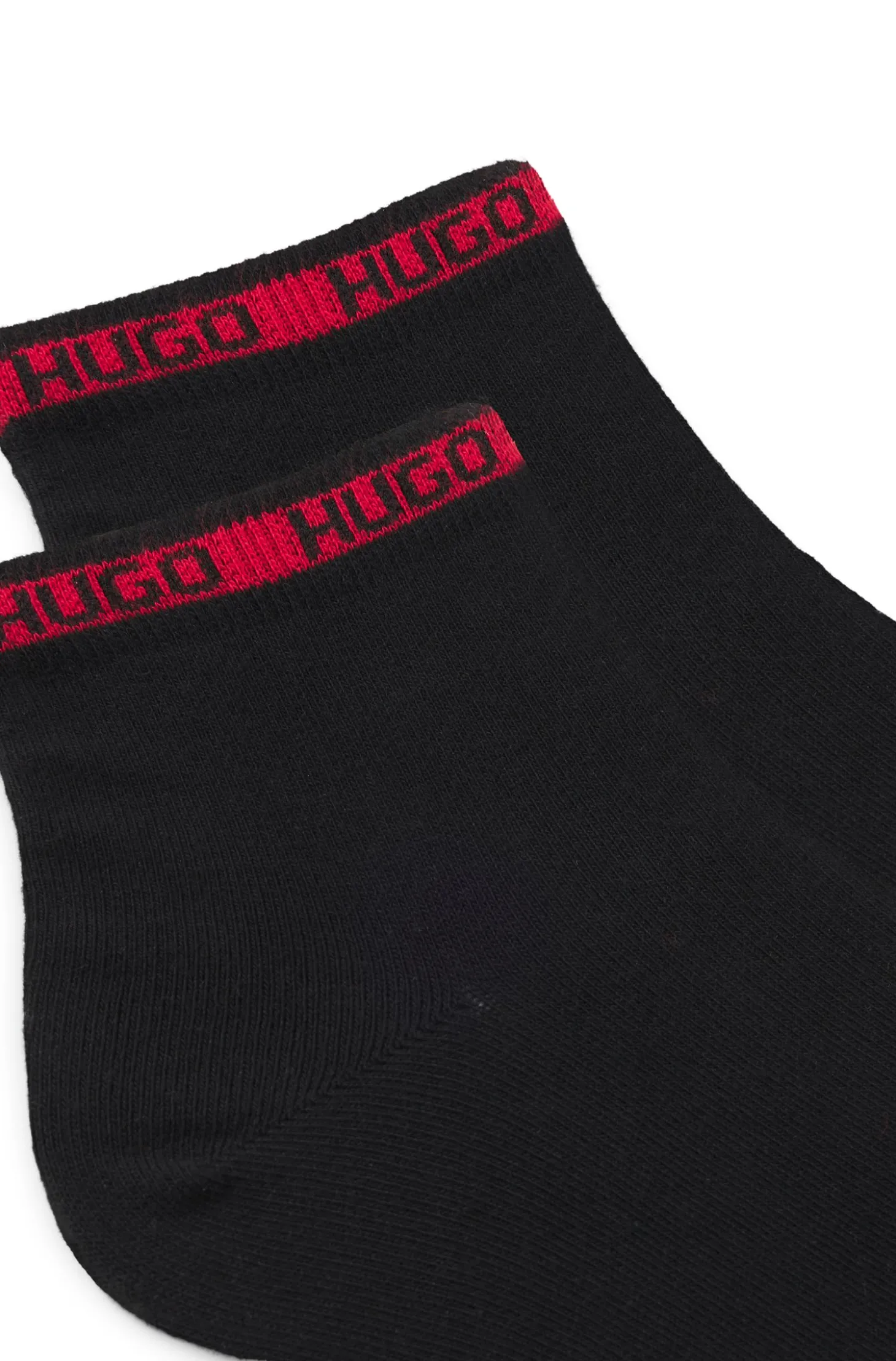 Zweierpack kurze Socken mit Logo-Tape