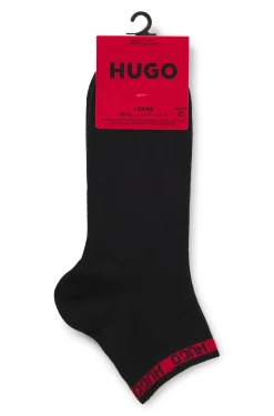 Zweierpack kurze Socken mit Logo-Tape