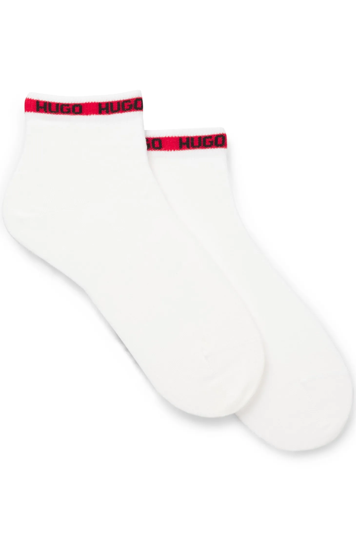 Zweierpack kurze Socken mit Logo-Tape