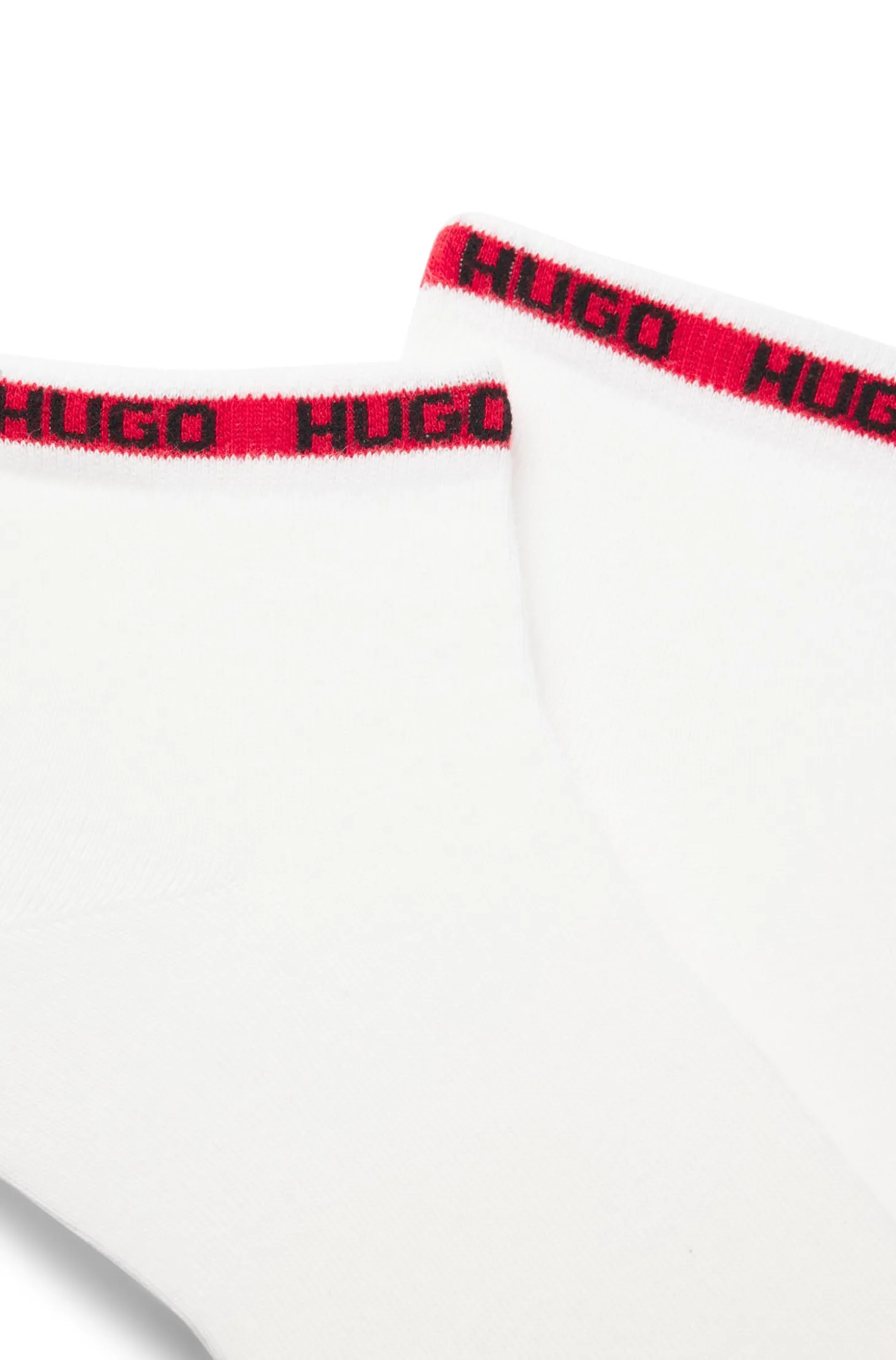 Zweierpack kurze Socken mit Logo-Tape
