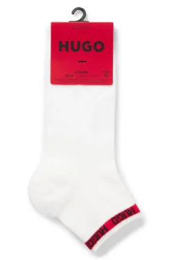 Zweierpack kurze Socken mit Logo-Tape