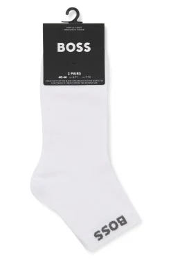 Zweierpack kurze Socken mit Logo-Bündchen