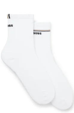 Zweierpack kurze Socken mit Logo-Details