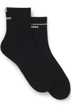 Zweierpack kurze Socken mit Logo-Details