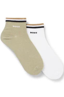 Zweierpack kurze Socken mit Signature-Streifen an den Bündchen