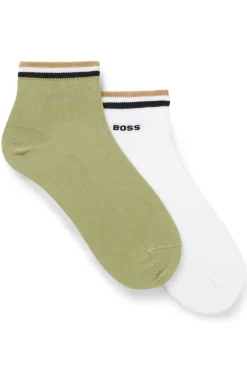 Zweierpack kurze Socken mit Signature-Streifen an den Bündchen