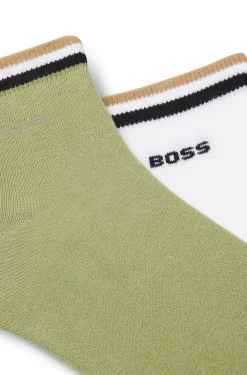 Zweierpack kurze Socken mit Signature-Streifen an den Bündchen