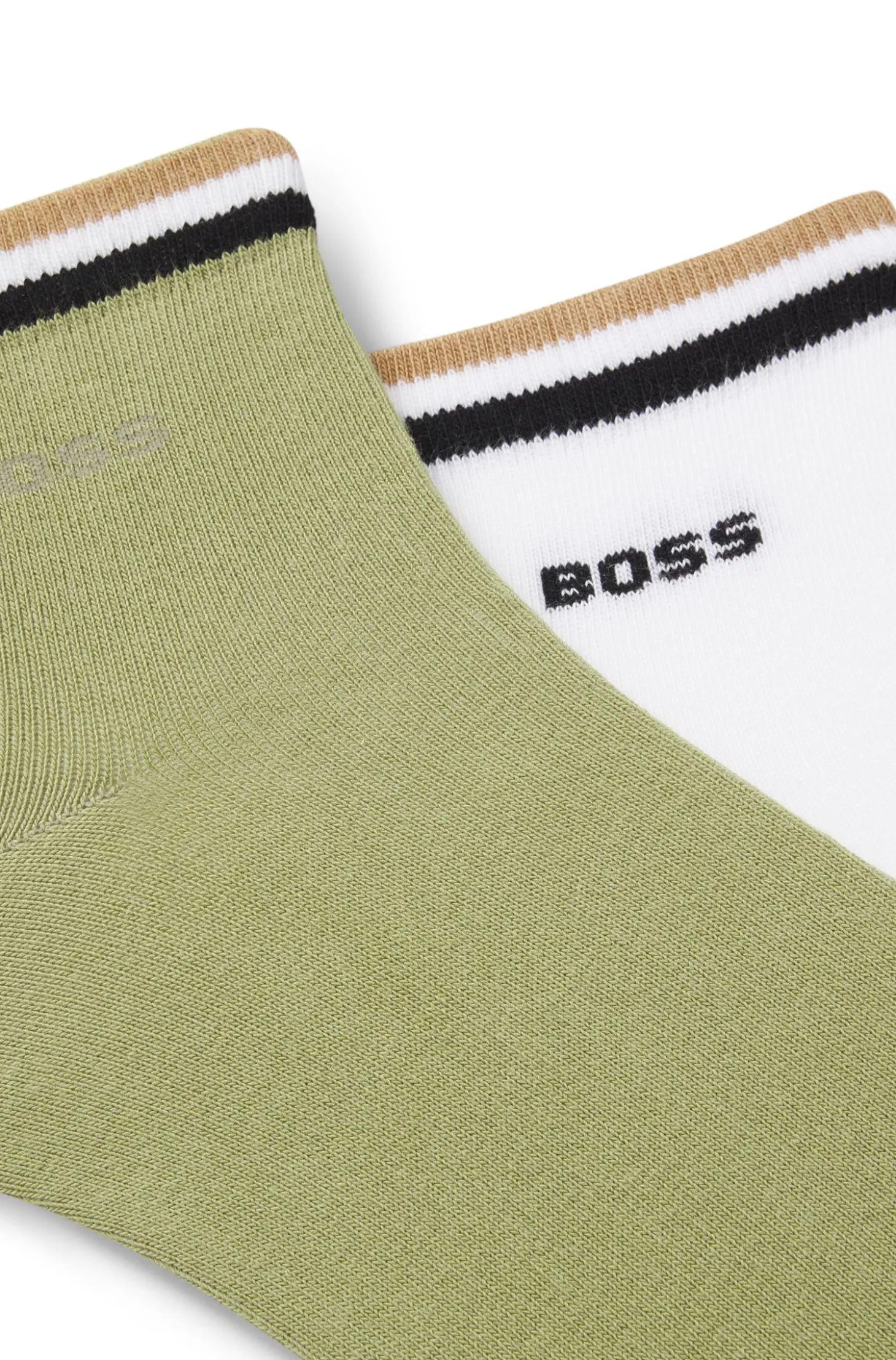Zweierpack kurze Socken mit Signature-Streifen an den Bündchen