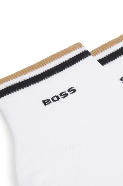 Zweierpack kurze Socken mit Signature-Streifen an den Bündchen