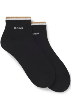 Zweierpack kurze Socken mit Signature-Streifen an den Bündchen