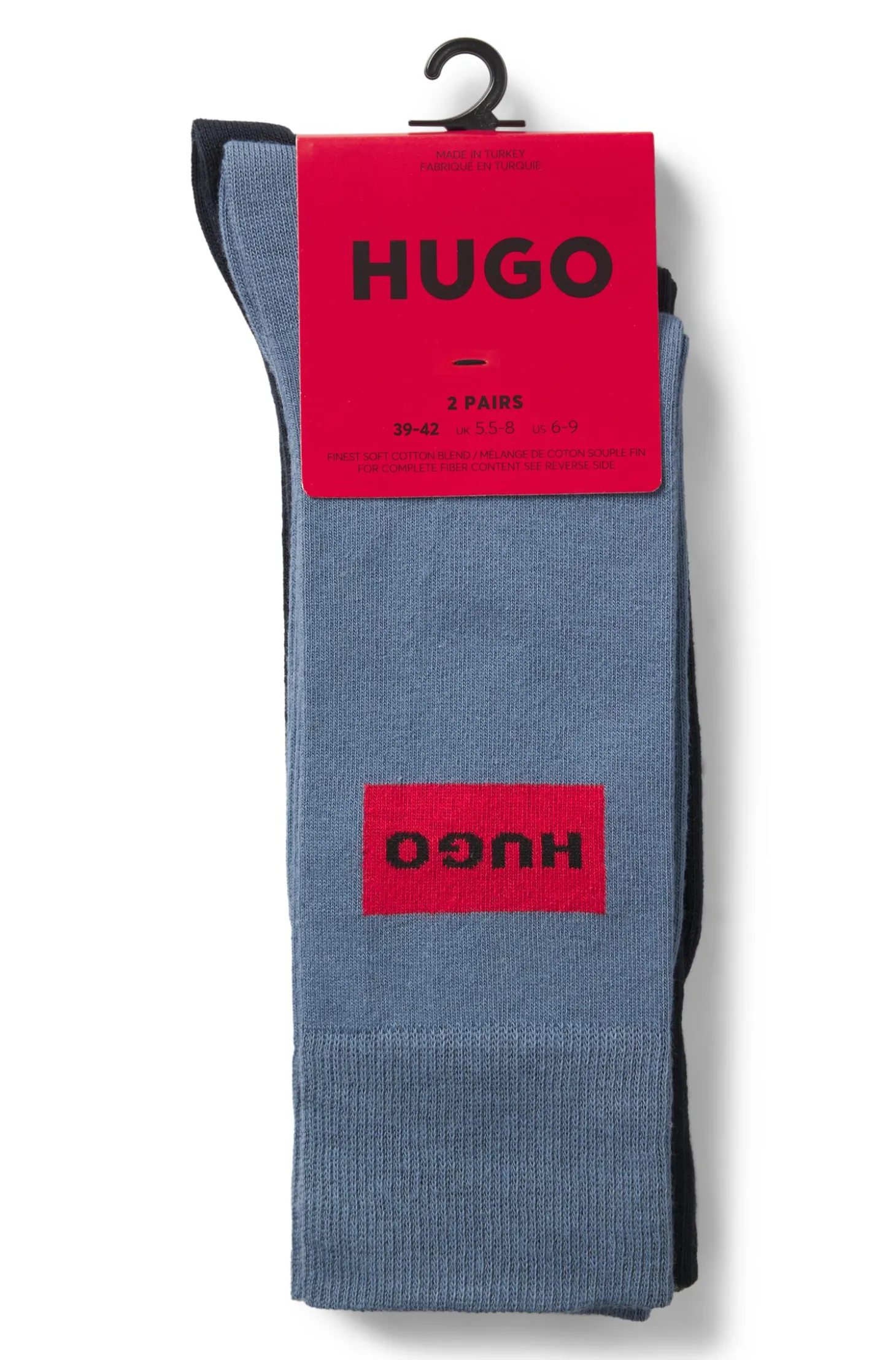 Zweierpack mittelhohe Socken mit Logo-Labels