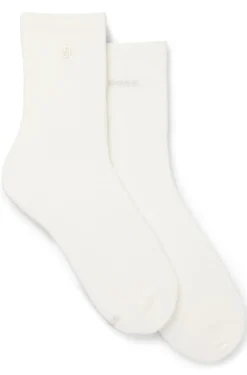 Zweierpack mittelhohe Socken mit Logo-Details