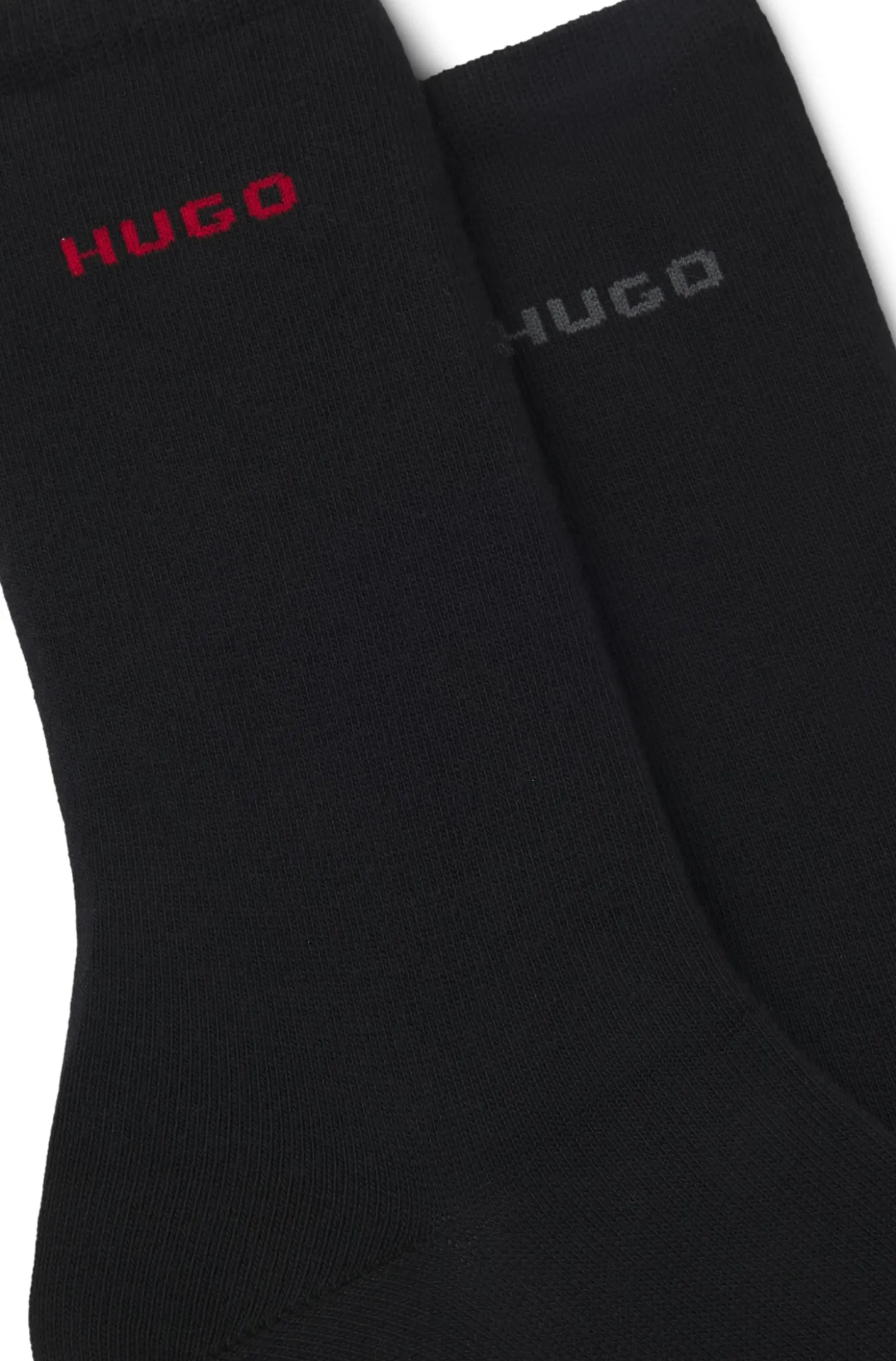 Zweierpack mittelhohe Socken aus Baumwoll-Mix mit Logos