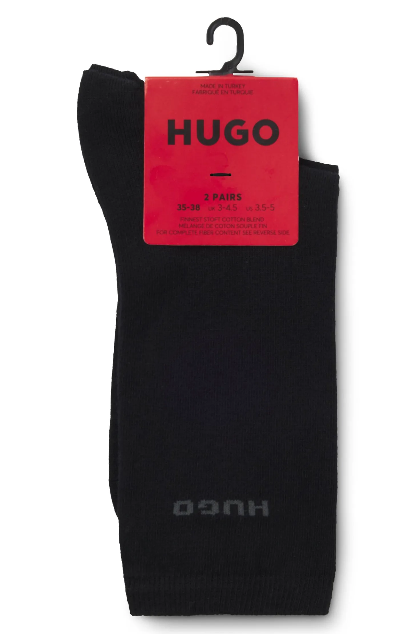 Zweierpack mittelhohe Socken aus Baumwoll-Mix mit Logos
