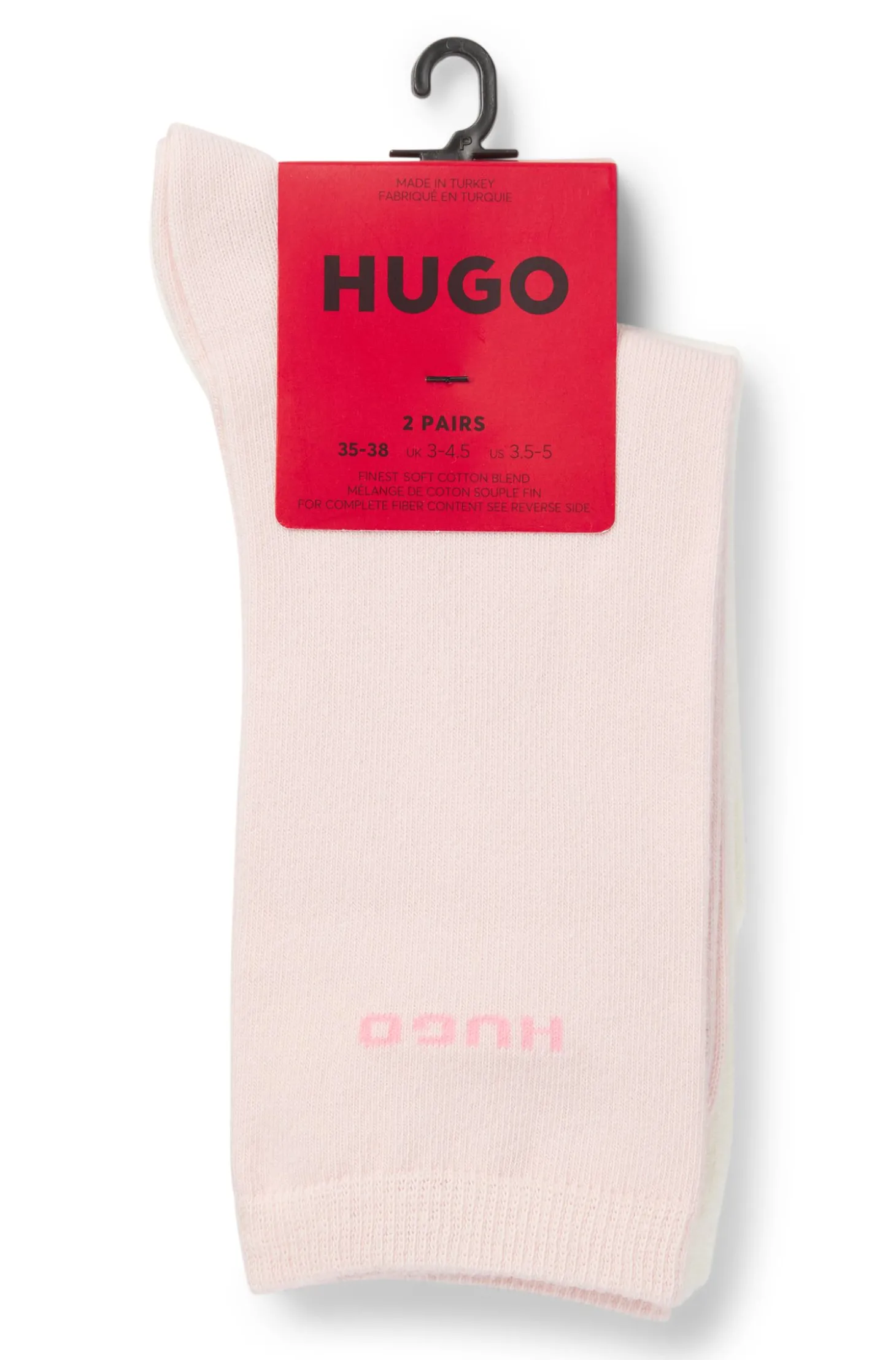Zweierpack mittelhohe Socken aus Baumwoll-Mix mit Logos