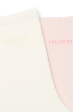 Zweierpack mittelhohe Socken aus Baumwoll-Mix mit Logos