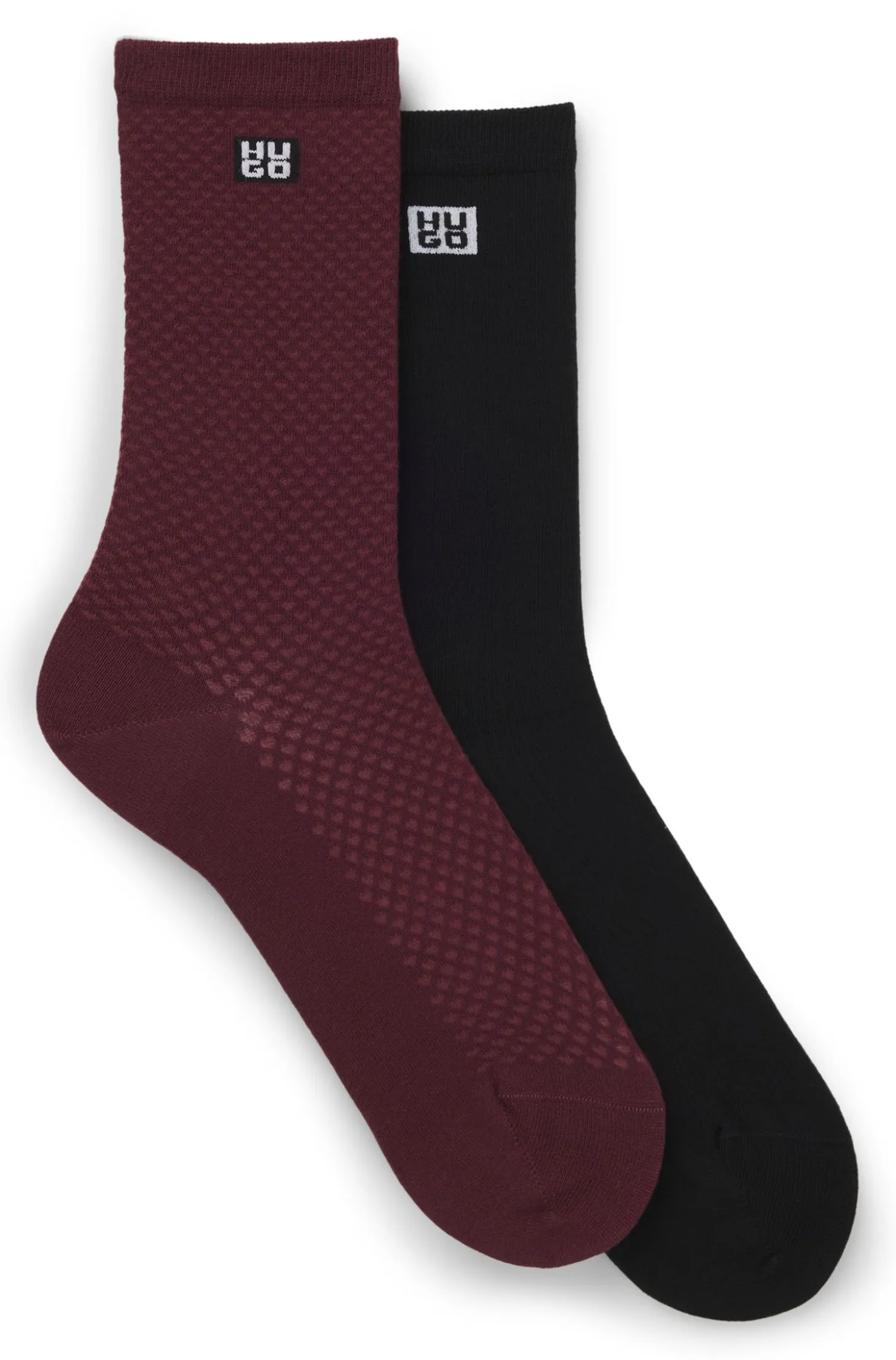 Zweierpack mittelhohe Socken mit Stack-Logos