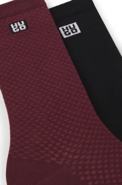 Zweierpack mittelhohe Socken mit Stack-Logos