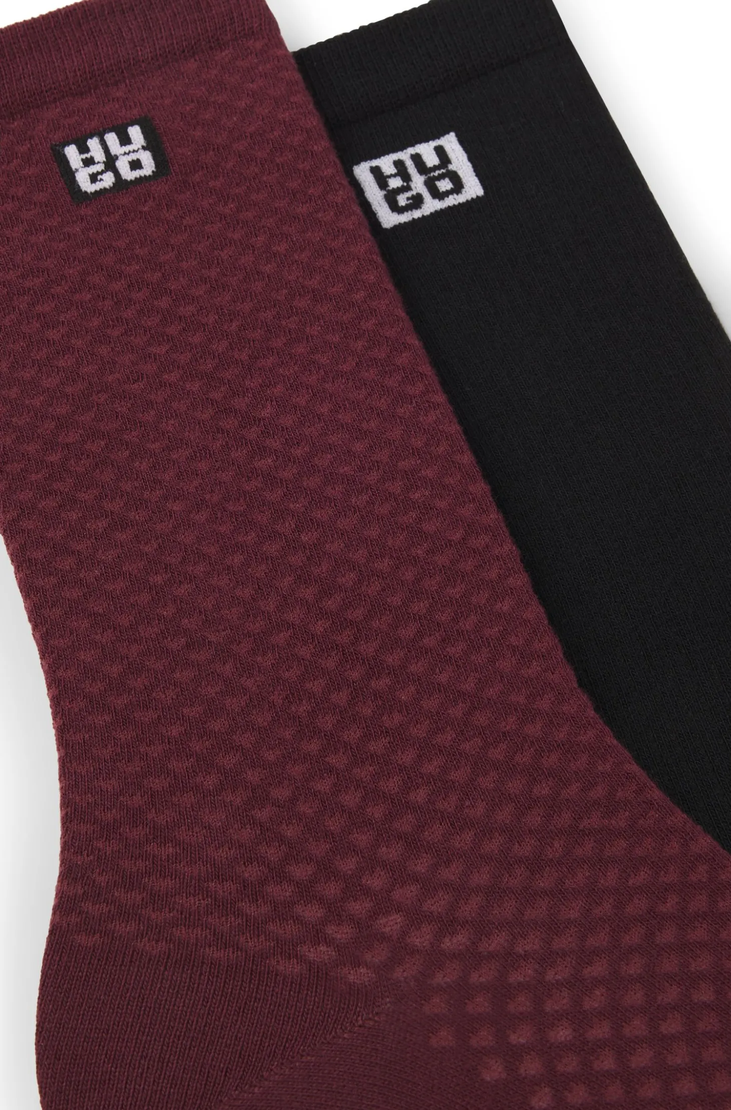 Zweierpack mittelhohe Socken mit Stack-Logos