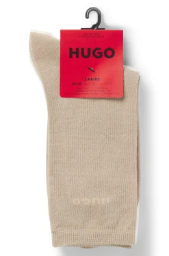 Zweierpack mittelhohe Socken aus Baumwoll-Mix mit Logos