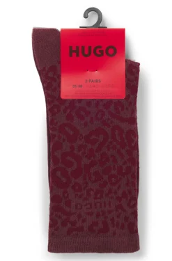 Zweierpack mittelhohe Socken mit Leoparden-Details
