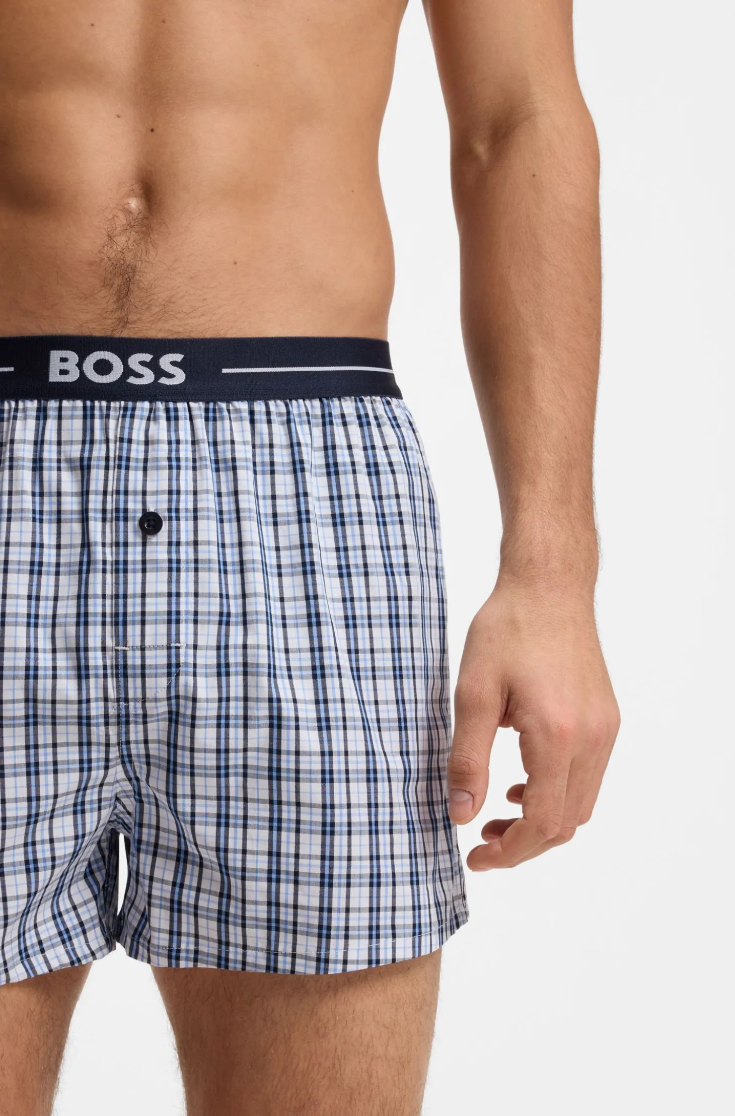 Zweierpack Pyjama-Shorts aus Baumwolle mit Logo am Bund