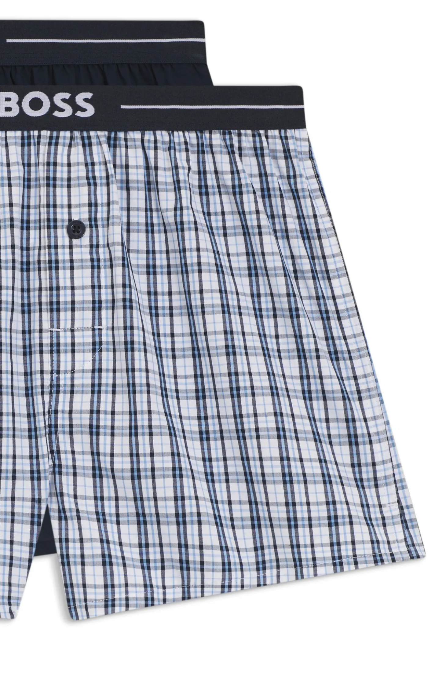 Zweierpack Pyjama-Shorts aus Baumwolle mit Logo am Bund