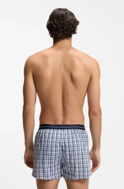 Zweierpack Pyjama-Shorts aus Baumwolle mit Logo am Bund