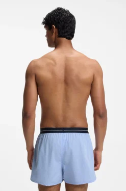Zweierpack Pyjama-Shorts aus Baumwolle mit Logo am Bund
