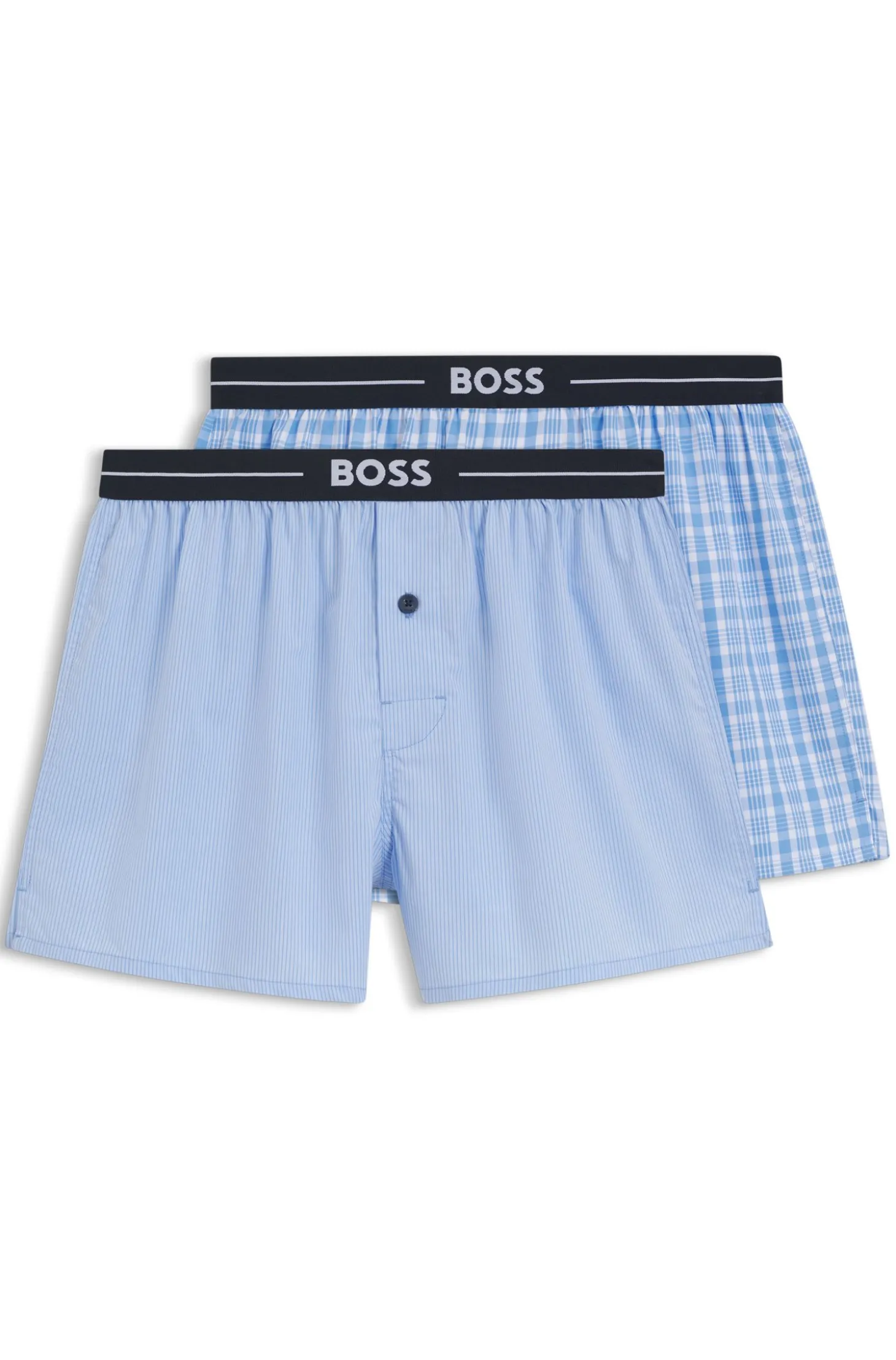 Zweierpack Pyjama-Shorts aus Baumwolle mit Logo am Bund