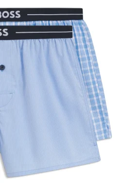 Zweierpack Pyjama-Shorts aus Baumwolle mit Logo am Bund
