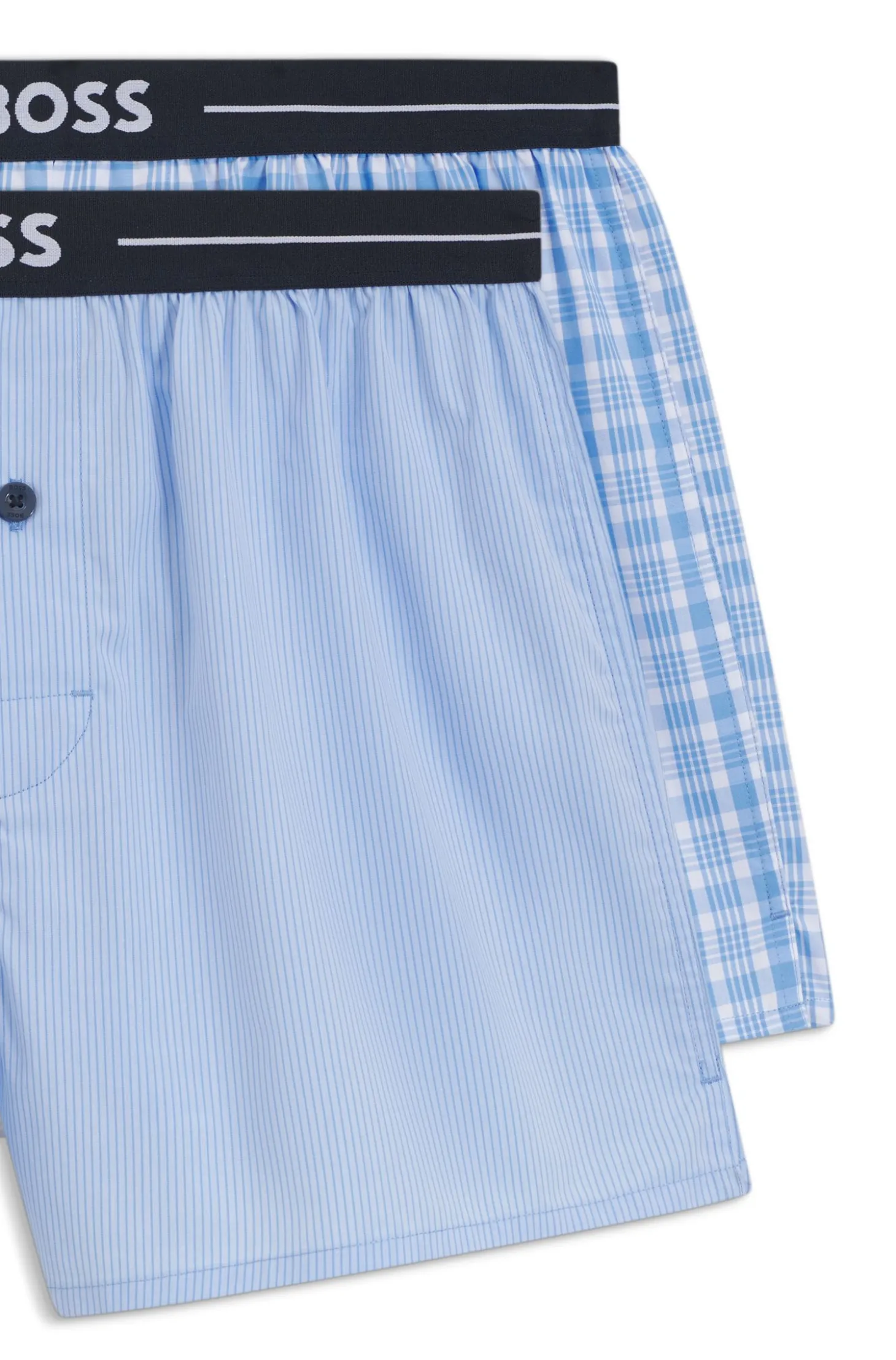 Zweierpack Pyjama-Shorts aus Baumwolle mit Logo am Bund
