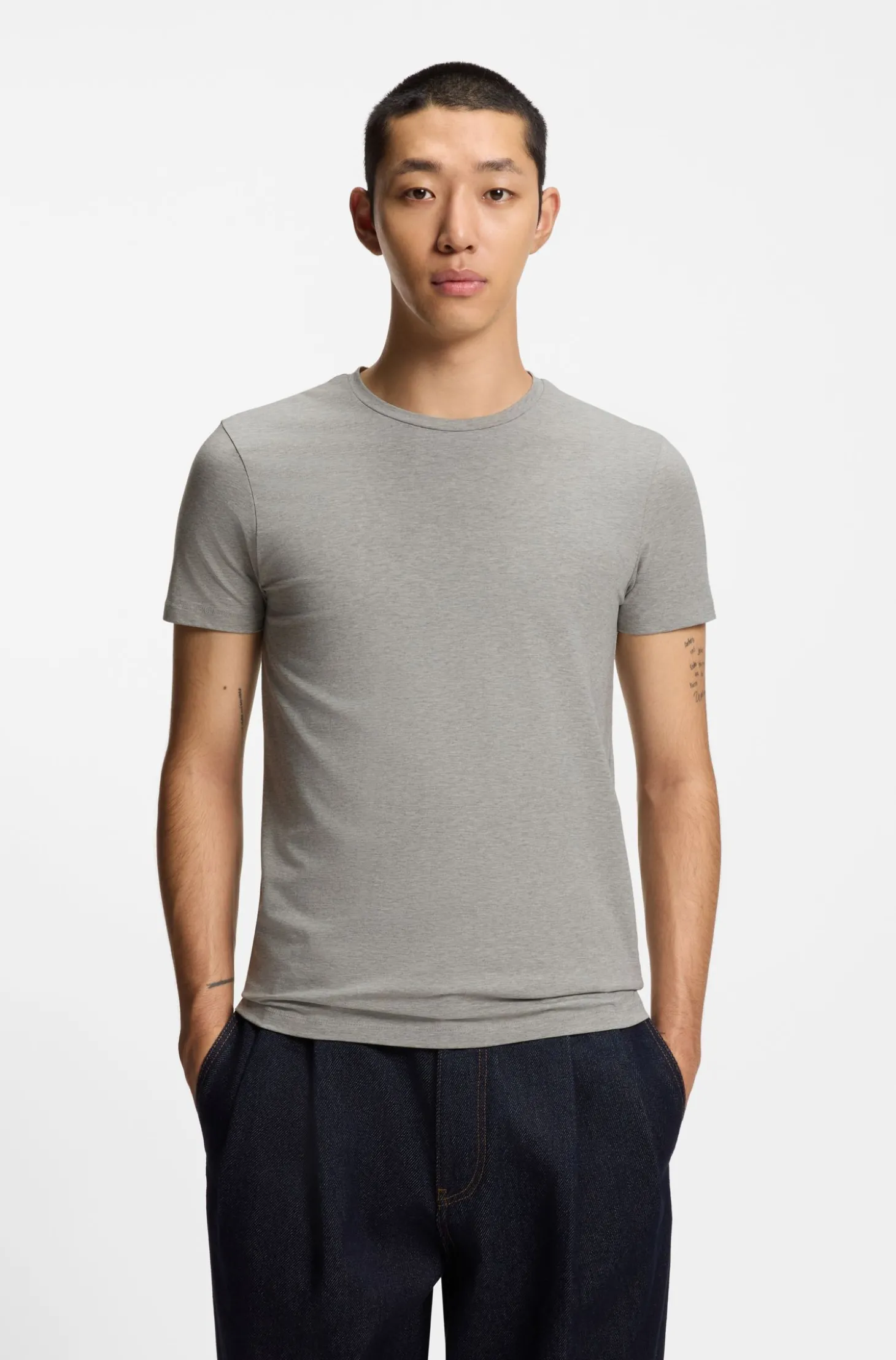 Zweierpack Slim-Fit T-Shirts aus Stretch-Baumwolle
