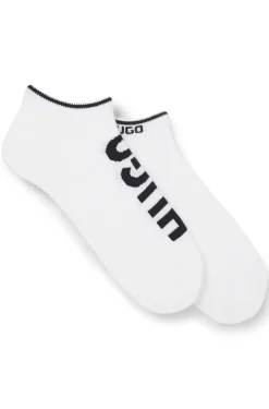 Zweierpack Sneakers-Socken aus Baumwoll-Mix mit Logos