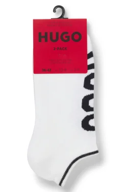 Zweierpack Sneakers-Socken aus Baumwoll-Mix mit Logos