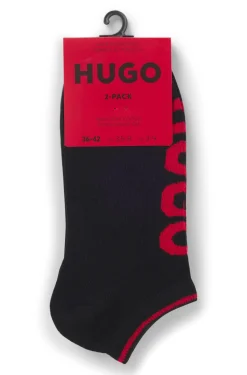 Zweierpack Sneakers-Socken aus Baumwoll-Mix mit Logos