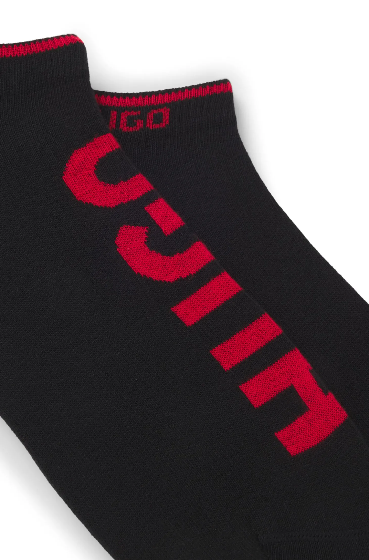 Zweierpack Sneakers-Socken aus Baumwoll-Mix mit Logos