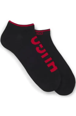 Zweierpack Sneakers-Socken aus Baumwoll-Mix mit Logos