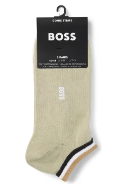 Zweierpack Sneakers-Socken mit Signature-Streifen an den Bündchen
